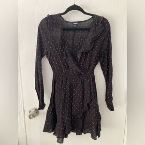Express Polka Dot Flowy Dress